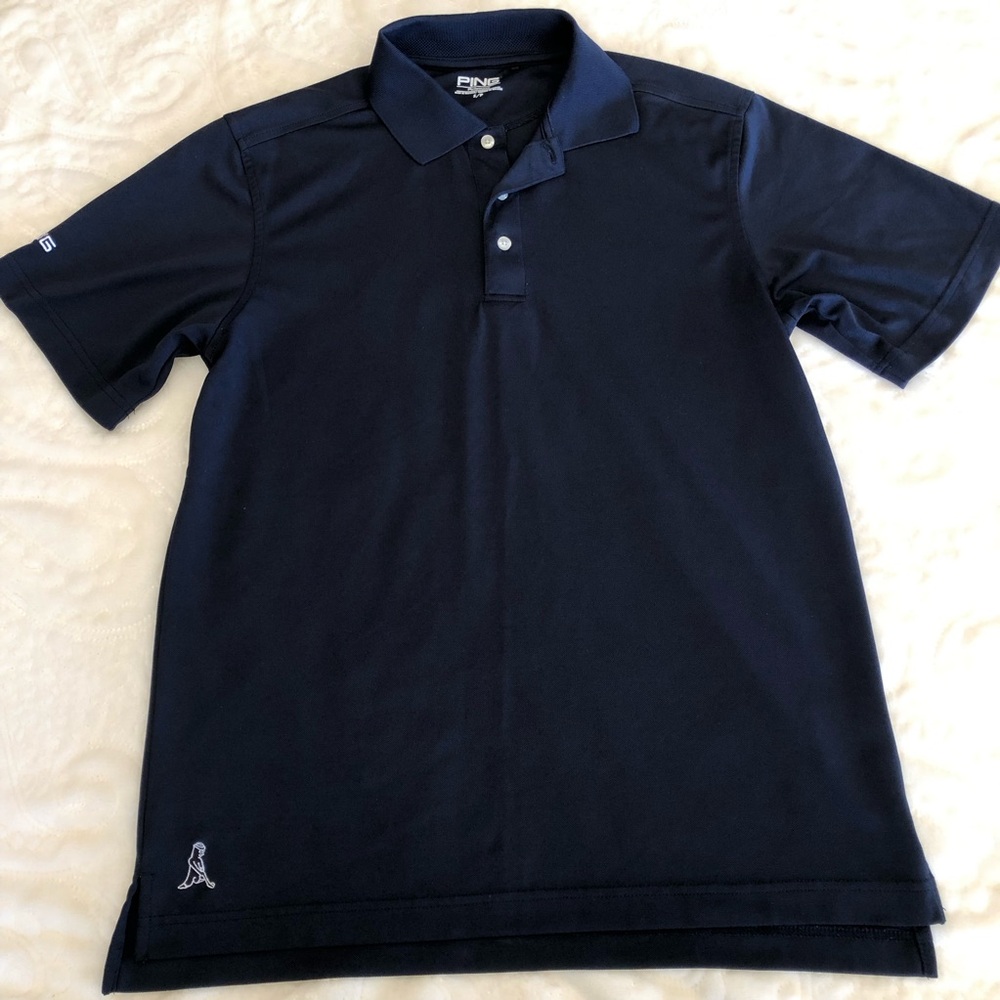 Men’s Ping Dark Blue Polo Shirt Size S/P